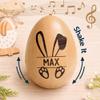 Adorable Bunny With Name - Personalized Musical Wooden Easter Egg Shaker, Personalized Musical Easter Egg Shaker 2026, Bunny Wooden Easter Eggs, First Easter Gifts for Baby, Easter Basket Stuffers view 2