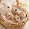 Adorable Bunny With Name - Personalized Musical Wooden Easter Egg Shaker, Personalized Musical Easter Egg Shaker 2026, Bunny Wooden Easter Eggs, First Easter Gifts for Baby, Easter Basket Stuffers view 3