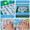 BESPORTBLE Chinese Mahjong Tile Set, 144 Tiles 1.2 Inch Traditional Mah Jongg Game Set with Carrying Bag, 4 Clear Racks Pushers, 100 Scoring Chips, 6 Dice, Manual for Adults Family Game Night Travel view 4