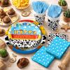 Detanpoly 192pcs Cartoon Story Paper Plates Napkins Toy Birthday Party Supplies Blue Sky Cloud Disposable Tableware Set for Kids Birthday Party Decorations Serve 24 Guests view 4