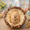 Personalized Easter Wooden Egg Shakers, Custom Engraved Bunny Egg, First, Kids Sensory Musical Instrument (S4) view 1