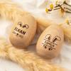 Personalized Easter Wooden Egg Shakers, Custom Engraved Bunny Egg, First, Kids Sensory Musical Instrument (S4) view 3