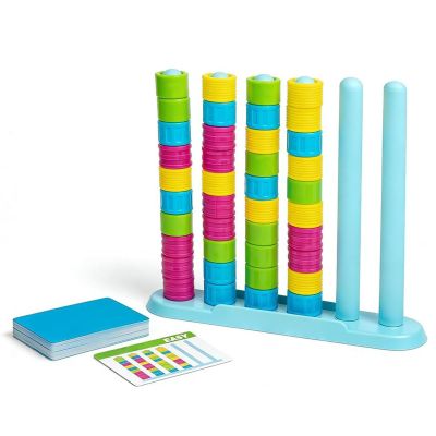EZNFSW Color Stack Challenge Game, 2026 Upgraded Wooden Stacking Puzzle with 60+ Logic Challenges for Family, Adults & Kids - Speed and Strategy Matching Game for Game Night Gatherings (1pcs)