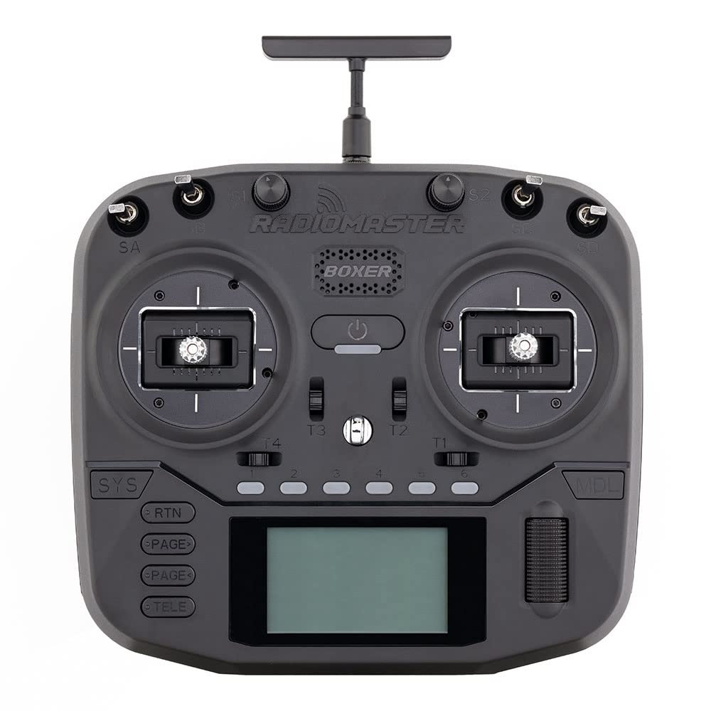 Radiomaster Boxer Remote Controller, 16ch Hall Gimbals ELRS Transmitters with Carrying Case for Fixed-Wing Aircraft/RC Helicopters/FPV Drones/RC Cars/Boats, Mode 2