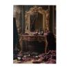 RMYRHQ Dark Romantic Broken Mirror&Wine-Stained Vanity Wooden Jigsaw Puzzles for Adults 500pieces Ornate Gold Dressing Table Wood Puzzle Suitable for Fall Festivals New Year and Wedding Presents view 1