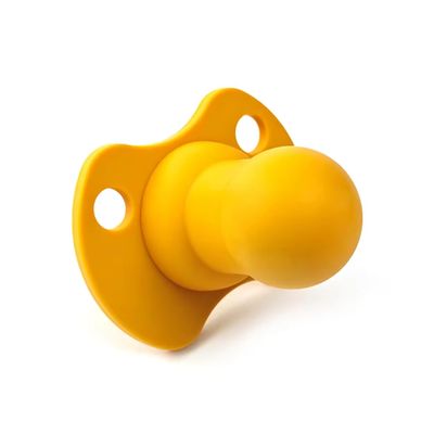 100% Silicone Adult Pacifier, Medical-Grade, Glow in The Dark, Multiple Colors (Butterscotch Bite (yellowy Gold))