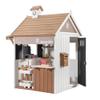 Aivello 2-in-1 Kids Outdoor Playhouse, Cedar Wooden Grocery Store and Backyard Grill Station, Includes Play Food Cash Register Chalkboard and Mailbox, Imaginary Role Play Set for Kids Ages 3-6 view 1