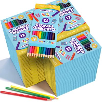 1500 Count Colored Pencils for Kids, 125 Pack Colored Pencils Bulk in 12 Colors, Pre-sharpened Color Pencils, Bulk Coloring Pencils School Supplies for Teachers Adults, Classroom Prizes Supplies
