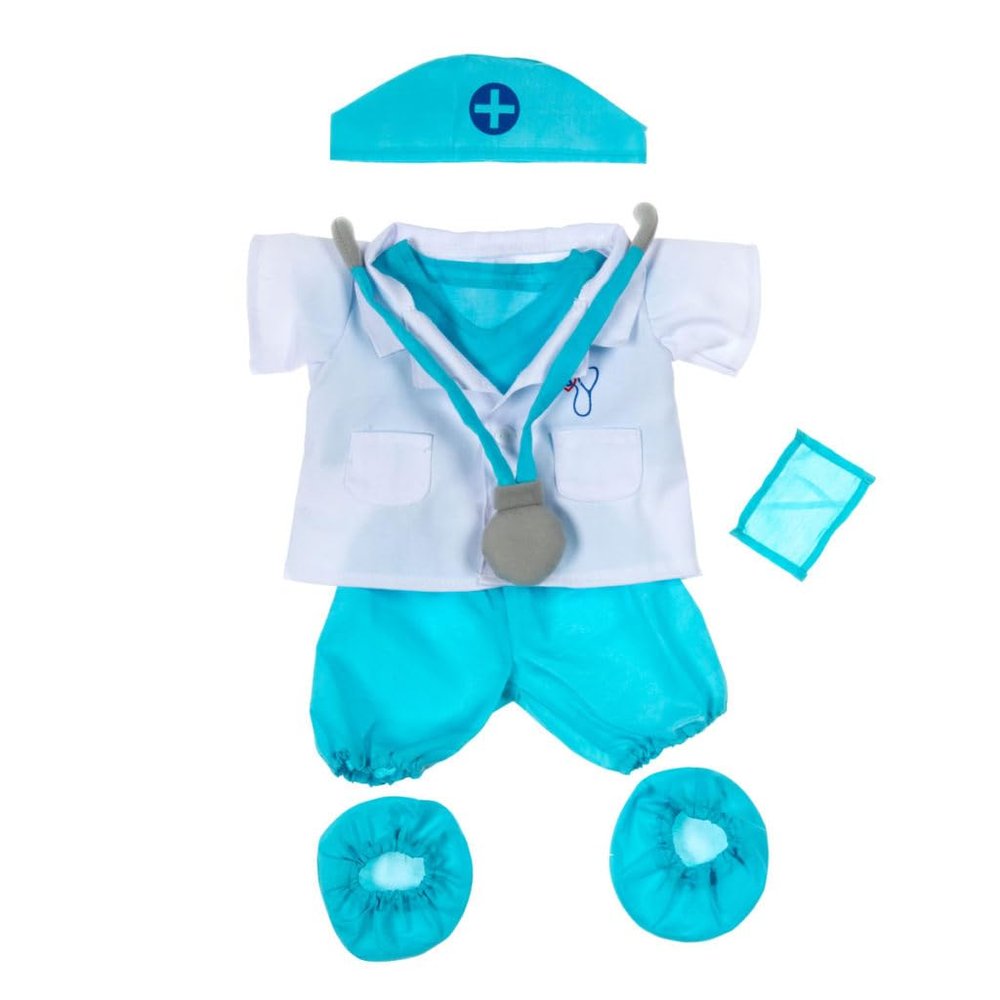 Doctor Outfit for 14 to 18 INCH Plush Bear Doll Clothing Medical Doctor Role Play Costume for Stuffed Animals Plush Toy Clothes Gift for ids
