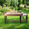 Wooden Sand Table for Kids Ages 3-8, Kids Naturally Playful Sand and Water Activity Sensory Table, Toddler Summer Outdoor Toys for Boys Girls view 1