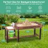 Wooden Sand Table for Kids Ages 3-8, Kids Naturally Playful Sand and Water Activity Sensory Table, Toddler Summer Outdoor Toys for Boys Girls view 2