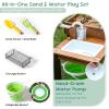 Wooden Sand Table for Kids Ages 3-8, Kids Naturally Playful Sand and Water Activity Sensory Table, Toddler Summer Outdoor Toys for Boys Girls view 3
