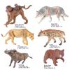 AENIMELY 6PCS Wild Animal Figurines Set Hollow Jungle Safari Animals with Monkey Cub, Gray Wolf, Lion Science Display, Cake Toppers Decor view 2