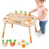 Ranqibo Wooden Activity Table, 6-in-1 Montessori Activity Table for Toddlers, Activity Center for Babies Aged 13, Sensory Toys, for Boys and Girls 1+ Years Old view 1