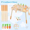 Ranqibo Wooden Activity Table, 6-in-1 Montessori Activity Table for Toddlers, Activity Center for Babies Aged 13, Sensory Toys, for Boys and Girls 1+ Years Old view 2