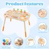 Ranqibo Wooden Activity Table, 6-in-1 Montessori Activity Table for Toddlers, Activity Center for Babies Aged 13, Sensory Toys, for Boys and Girls 1+ Years Old view 4