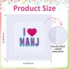BruinBang 8 Pcs Mahjong Embroidered Napkins, 6 x 6 in Linen White Cocktail Napkins with Letter Patterns, Mahjong Cloth Coasters for Party Game Night Bridal Shower Bar Favor Table Decoration Gift view 2