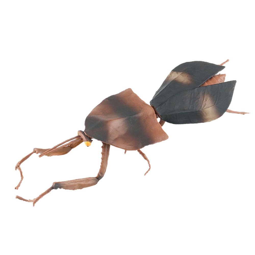 AENIMELY Realistic Dead Leaf Mantis Figurine Large Solid Plastic Insect Model, Science Display, Cake Topper, Display Decor