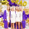 Graduation Balloon Arch Garland Kit Purple Gold White Graduation Decorations 2026 for College High School Class of 2026 Grad Party Prom Decor view 2