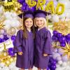 Graduation Balloon Arch Garland Kit Purple Gold White Graduation Decorations 2026 for College High School Class of 2026 Grad Party Prom Decor view 3