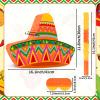 Adecortalk Mexican Sombrero Hat Pinata Mexican Themed Party Pinata Cinco De Mayo Pinata with Stick Blindfold for Cinco De Mayo Fiesta Carnival Birthday Party Games Supplies, 16.1x11.8x3.2 Inches view 2