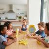 Relaxdays Whisper Dice, Set of 200, 2 cm, School & Nursery, Foam, Quiet Play Dice, Children's Dice, Yellow view 2