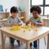 Relaxdays Whisper Dice, Set of 200, 2 cm, School & Nursery, Foam, Quiet Play Dice, Children's Dice, Yellow view 3