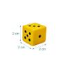 Relaxdays Whisper Dice, Set of 200, 2 cm, School & Nursery, Foam, Quiet Play Dice, Children's Dice, Yellow view 4