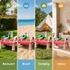 Kids Water Table, 4-in-1 Indoor Outdoor Toy with Running Water Sink, Fishing Game, Kitchen Playset & Slide, Sensory Activity Table for Toddlers 1-4 Years Old, Backyard Beach Camping Water Toy Gift view 3