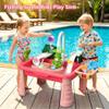 Kids Water Table, 4-in-1 Indoor Outdoor Toy with Running Water Sink, Fishing Game, Kitchen Playset & Slide, Sensory Activity Table for Toddlers 1-4 Years Old, Backyard Beach Camping Water Toy Gift view 4