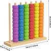 Color Matching Stacking Puzzle Game, Fast Pattern Challenge Ring Stack Puzzle for 2 Players, Competitive Tabletop Brain Teaser for Family Game with Racks, Rings view 2