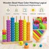 Color Matching Stacking Puzzle Game, Fast Pattern Challenge Ring Stack Puzzle for 2 Players, Competitive Tabletop Brain Teaser for Family Game with Racks, Rings view 3