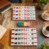 65PCS Mahjong Game Set Flag Pattern Board Games Tiles Cartoon Animal Themed Mahjong Tile Set view 4