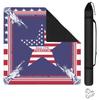 250th America Mahjong Mat for Table, 31.5 * 31.5in Anti Slip Mahjong Table Cloth, Noise Reduction, Neoprene Mah jongg Mat with Carrying Bag & 3 Dices, Poker Board Tile Games Mats, Blue view 1