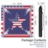 250th America Mahjong Mat for Table, 31.5 * 31.5in Anti Slip Mahjong Table Cloth, Noise Reduction, Neoprene Mah jongg Mat with Carrying Bag & 3 Dices, Poker Board Tile Games Mats, Blue view 2