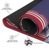 250th America Mahjong Mat for Table, 31.5 * 31.5in Anti Slip Mahjong Table Cloth, Noise Reduction, Neoprene Mah jongg Mat with Carrying Bag & 3 Dices, Poker Board Tile Games Mats, Blue view 3