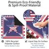 250th America Mahjong Mat for Table, 31.5 * 31.5in Anti Slip Mahjong Table Cloth, Noise Reduction, Neoprene Mah jongg Mat with Carrying Bag & 3 Dices, Poker Board Tile Games Mats, Blue view 4
