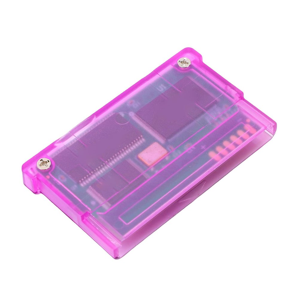 SENECESLI Flash Game Cartridge for GBA SP IDS , GBA SD Cartridge, Retro Game , Supports 2GB Memory Card FAT16, Save Progress Backup (Purple Transparent)