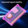 SENECESLI Flash Game Cartridge for GBA SP IDS , GBA SD Cartridge, Retro Game , Supports 2GB Memory Card FAT16, Save Progress Backup (Purple Transparent) view 3