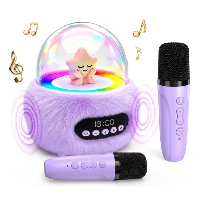 Wonovate Hi-Fi Karaoke Machine for Kids: Voice Loud and Clear - No Echo - Portable Mini Bluetooth Speaker with 2 Wireless Microphones - Rechargeable - 3-12th Birthday Singing Party Gifts Toy