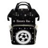 Joyestore Personalized Soccer Star Black Custom Mom Bag with Name,Dad and Mom Diaper Backpack Waterproof Baby Shower for Boys Girls view 1