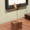 ROUASD Wooden Swan Dynamic Motion Desktop Display Walnut Beech Handcrafted Mechanical Desk Decoration Elegant Flying Bird Stress Relief Decor Piece for Adults Home Office view 2