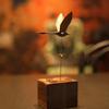 ROUASD Wooden Swan Dynamic Motion Desktop Display Walnut Beech Handcrafted Mechanical Desk Decoration Elegant Flying Bird Stress Relief Decor Piece for Adults Home Office view 3