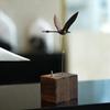 ROUASD Wooden Swan Dynamic Motion Desktop Display Walnut Beech Handcrafted Mechanical Desk Decoration Elegant Flying Bird Stress Relief Decor Piece for Adults Home Office view 4