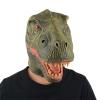 Full Head Open Mouth Dinosaur Mask,Realistic Tyrannosaurus Dino Head Mask,Scary Dino T-rex Headgear Costume for Halloween Christmas Role-Play Party,Horror Dinosaur Head Masks Outfit view 2