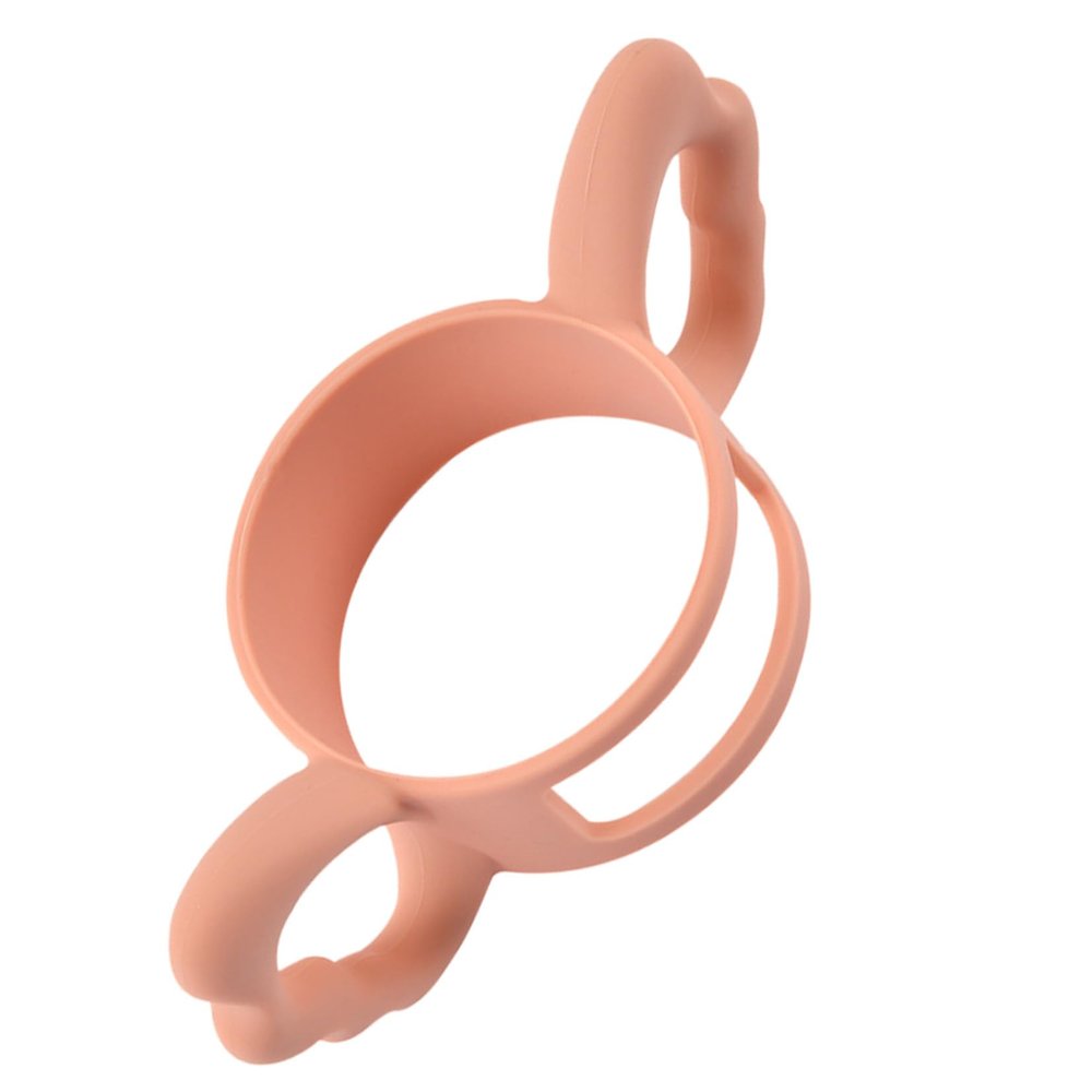 Gogogmee Silicone Milk Bottle Handle for Newborns and Infants Wide Mouth Feeding Bottle Accessory Pink Comfortable Grip Handle Lightweight Feeding Aid