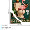 EVRISIGN 1000 Pieces Wooden Jigsaw Puzzle Pink Flamingo Reading on Toilet Hand Eye Coordination Training Fine Motor Skills Development 29.5x19.7 Inch view 2