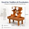 Avenlur Wooden Water Table for Toddlers Outdoor Sensory Play Table with Buckets & Drain Plug, Montessori STEM Water Activity Table for Kids Backyard Patio Garden, Natural Wood Water Play Station view 4