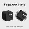 Black Cat Ultra Mini EDC Fidget Spinner, Metal Fidget Toys Adult Desk Toy ADHD Anxiety Relief Stress Reducer, Compact Decompression Cube Gadget (Black) view 3