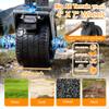 Heavy-Duty Double-Layer Collapsible Wagon with All-Terrain Wheels and Reliable Brake System for Outdoor Transport, Camping, Sports, and More (Purple + Steel) view 4